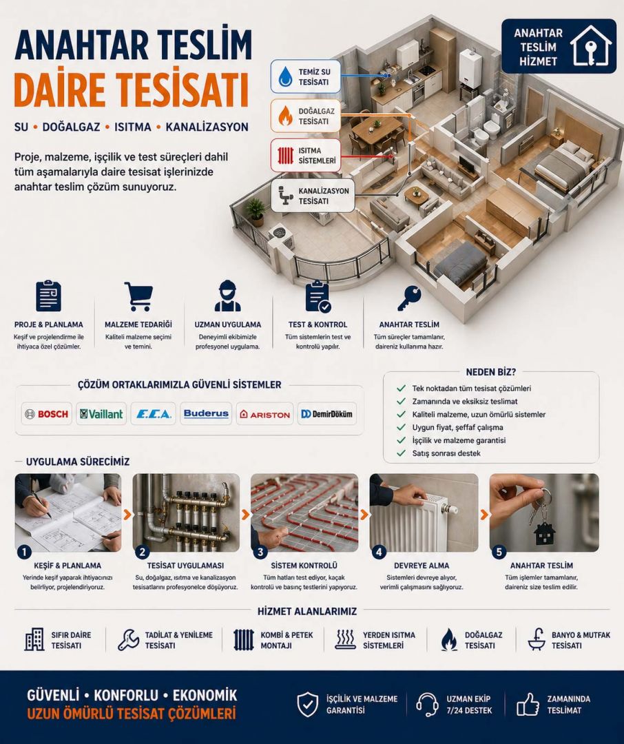 Anahtar Teslim Daire Tesisatı